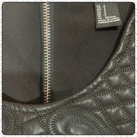 BLACK SHORTS JUMPSUIT… w/ FAUX LEATHER…Sz S…💖Preloved💖 - Picture 5 of 8